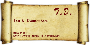 Türk Domonkos névjegykártya